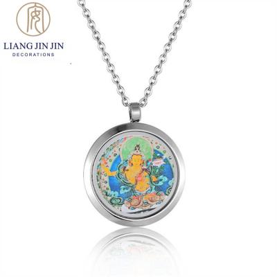 China Wholesale Eight Pendants Patron Saint Stainless Steel Buddhism Ornaments Manufacturers Buddhist Pendant Gold Plated Buddha Pendant for sale