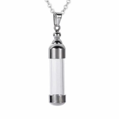 China Custom CLASSIC Stainless Steel Openable Pellucid Pendant Perfume Bottle Buddhist Pendant Perfume Bottle Ornaments for sale