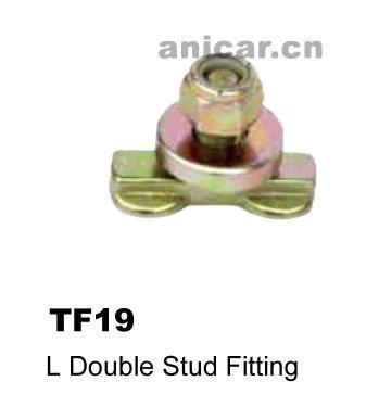 China TF19 L double stud fitting for TF19 aluminum track for sale