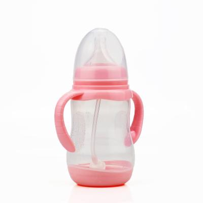 China Latex Free High Quality Plastic Baby Bottles With Silicone Nipple For Baby for sale