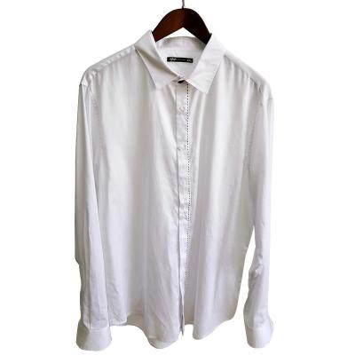 China Eason Custom OEM/ODM Anti-Wrinkle Long T-shirts Women White Cotton Long Sleeve Formal Shirt With Button for sale