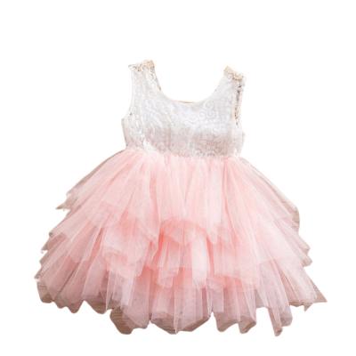 China 2022 Children Washable Lace Up Princess Embroidered Summer Party Tutu Dress Girls Dress Up Dress for sale