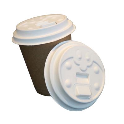 China Disposable Eco Friendly Stocked Biodegradable No Ice Cream Plastic Cup With Lid For Coffee Shops Drinking 100% Biodegradable Eco Friendly Lid for sale