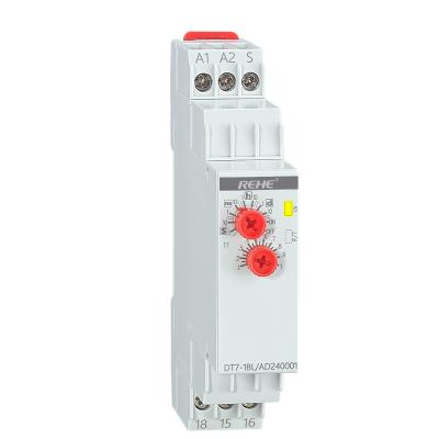 China DT7-1BL DT7-1BL electronic din rail time relay sealed programmable pulse and latch AC/DC12V-240V for sale