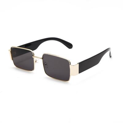 China Fashion Sunglasses 2021 New Metal Age Fashion Women Glasses Rectangle Sunglasses Men for sale