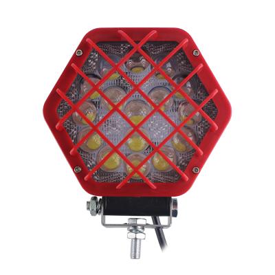 China 5 Inch 48w LED Spot Work Light - Hexagon - 3800lm - 5D Spot - For Jeeps Trucks Off Road Tractor Military Style HK-LH02 for sale