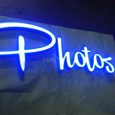 China Hotel Name Sign Outdoor Custom Front Light Panel RGB LED Logo Letter Sign for sale