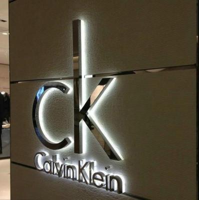 China Buildings Custom Stainless Steel Signage 3D LED Backlit Office Wall Sign Letters for sale