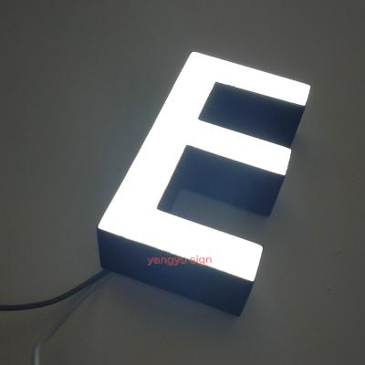 China Exterior Custom Company Advertising Led LOGO Epoxy Resin Lighted 3D Lettering for sale