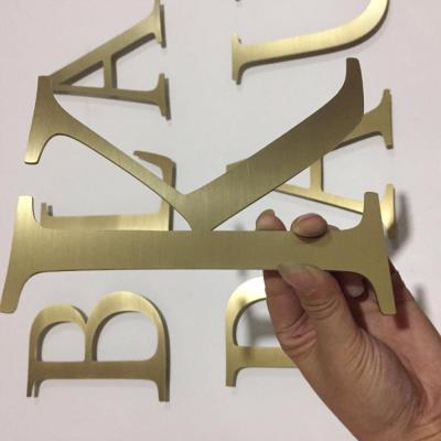 China Outdoor Customized Cut Supply Solid Gold Metal Door Letters Stainless Steel Letters With Screws for sale