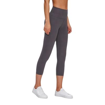 China Breathable High Waist Fitness Wear Women Wholesale Elastic Waist Cropped Yoga Pants for sale