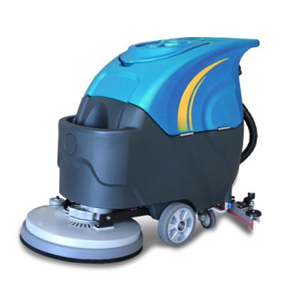 China Hotels Multiwash Walk Behind Scrubber Hand Pushing Type GMX5D Floor Scrubber Cleaning Machine for sale