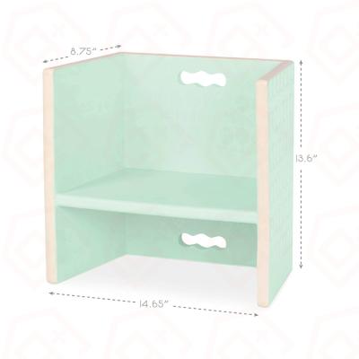 China Sustainable Multi-Function Multi-Layer MDF Green Kids Morden Furniture Beam Storage Racks for sale