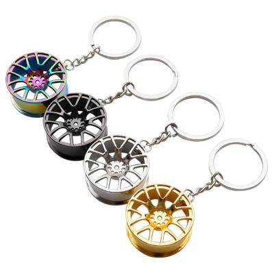 China Promotion/Gift/Advertising/Wholesale Custom Shaped Metal Hub Wheel Auto Souvenir Car Key Chain for sale