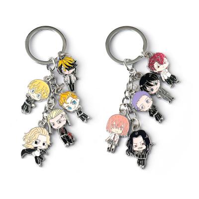 China Metal Anime Tokyo Avengers Figure Charms Key Chain Alloy Enamel Key Chain For Fans Jewelry for sale