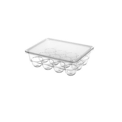 China Freshness Preservation Hot Selling Transparent Food Refrigerator Storage Box 12 Grid With Lid for sale