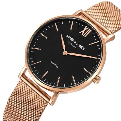 China HS-1056 Chronograph Men's Unisex ODM OEM Slim Japanese Movement Classic Watches D W Rose Gold Mesh Band Quartz for sale