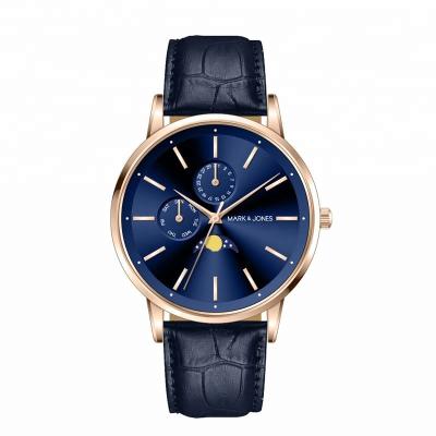 China Chronograph HS-0549s Unique Custom Design 3ATM Water Resistant Moon Phase Stainless Steel Quartz Men Watches for sale