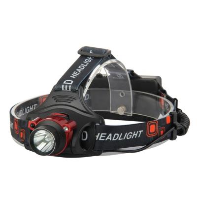 China Long Range Focus Adjustable Light Head Lamp Energy Saving Outdoor Rotated Black Red Rechargeable Headlight for sale