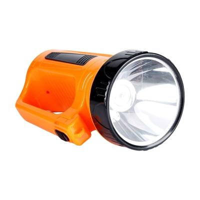 China Energy Saving Solar Rechargeable Led Rechargeable Led Work Light Plastic Flashlight for sale