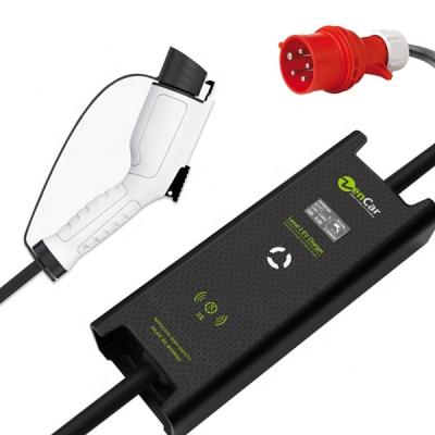 China SAE J1772 home using portable ev car charger 16A ev charger T1 + red ECO 5pins for sale