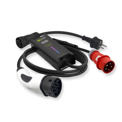 China Zencar 32A 7KW No Type - 2 EVSE Controller Portable EV Car Charger With 2 Adapters for sale