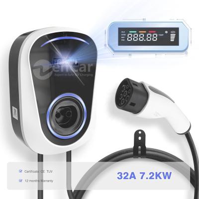 China No TUV CE 230V 32A 7.2KW electric car wallbox EV fast charging station for sale