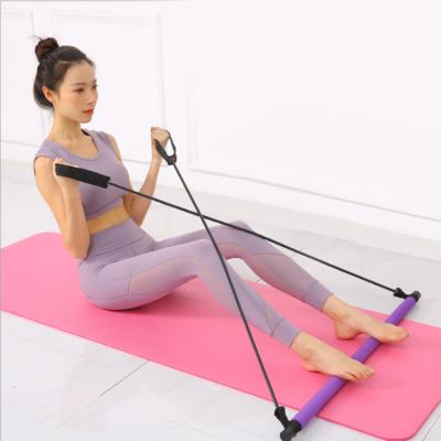 China Multifunctional Portable Home Fitness Tpe&Steel Pilates Material Resistance Bands Training Pull Ropes Exercise Bands for sale