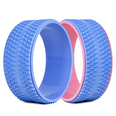 China New Design Home Use Fitness Pilates Prop Wheel Fitness Yoga Roller Wheel Stretch Back Wheel for sale