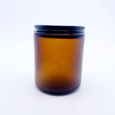 China Personal Amber Glass Cream Jar 9oz of Skin Care Packaging 30ml 50ml 60ml 80ml 100ml 200ml 270ml 300ml 650ml for sale