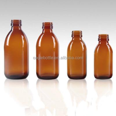 China 30ml 60ml 100ml 125ml 150ml 200ml Grade Chemical Amber Glass Pharmaceutical Bottles,Amber Glass Syrup Medicine Bottle for sale