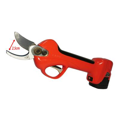 China Handle anti-skid light and practical cordless electric shears with 2pcs 2ah lithium battery rechargeable 25mm cutting diameter for sale