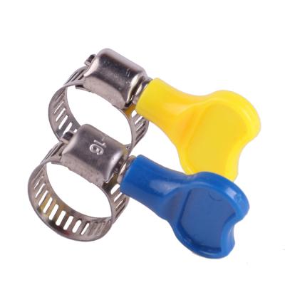 China W2 Connection 8mm Bandwidth Stainless Steel American Kind Perforated Hose Clamps With Handle for sale