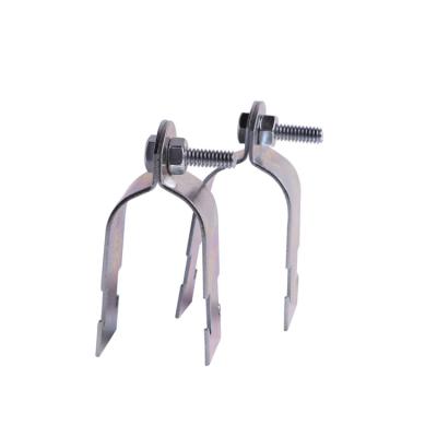 China Industrial Tube Clamps With Bracket Channel Type Strut Fixed Pipeline Pipe Clamp for sale