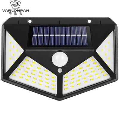 China Garden Design Four Side Luminous Wide Range Latest Led Sensor Light Solar Power Induction Wall Lamp for sale