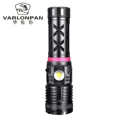 China New Outdoor Multi-Function Portable COB Side Switching Light Double Emergency Three Color Bright Flashlight for sale