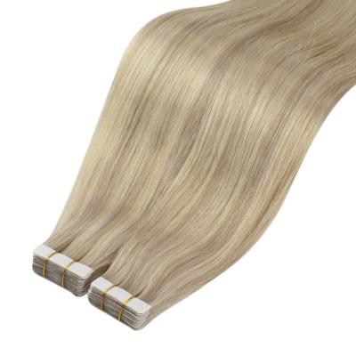 China Best Selling Real Moresoo #P18/613 Straight Hair Extensions With Tape for sale