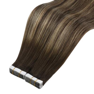 China Moresoo #4/27/4 Seller Wholesale Remy 100 Straight Hair Tape In Hair Extensions for sale