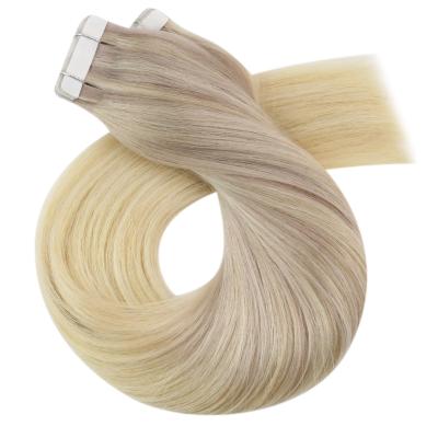 China Moresoo Silky Straight Invisible Seamless Skin Wave Weft Tape In Double Sided Hair Extensions Remy Nature Tape In Hair Extensions for sale