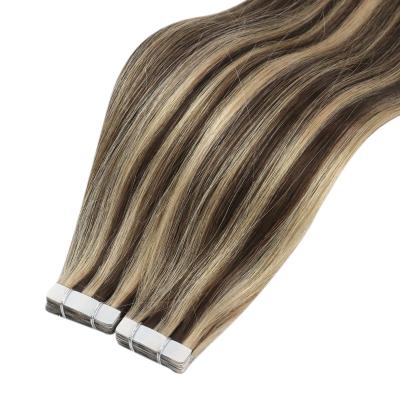 China Silky Straight Wave Moresoo #P4/27 Supply Tangle Free Hair Extensions Tape In Extensions 100 Hair for sale