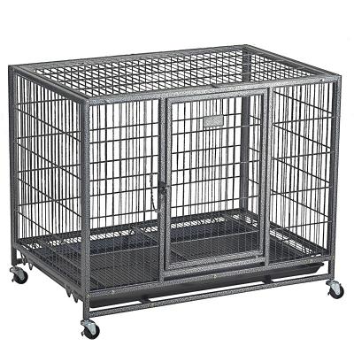 China HS-31A-37 breathable heavy duty dog ​​cage with single door and wheels CAGE FRAME for sale