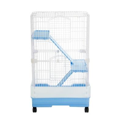 China Breathable Luxury Large Size Cute Pet Cat Cages House Feeding Carriers 3/2 Layer Cabinet Toy Totoro Pet Cage Pet Cage Carriers For Sale for sale