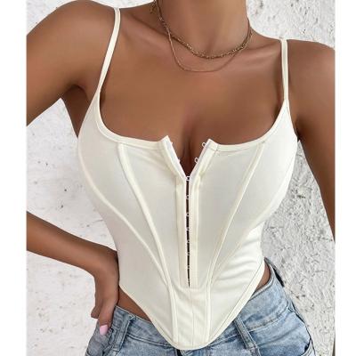 China Fishbone Sexy QUICK DRY Sleeveless Camisole Slim Strapless Diamond Backless Tube Top Breasted for sale