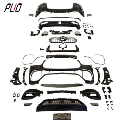 China Hot Selling Plastic GLE63 Car Parts Body Kit For Mercedes Benz GLE Class W167 Upgrade To GLE63 AMG Model Front And Rear Bumper Set for sale