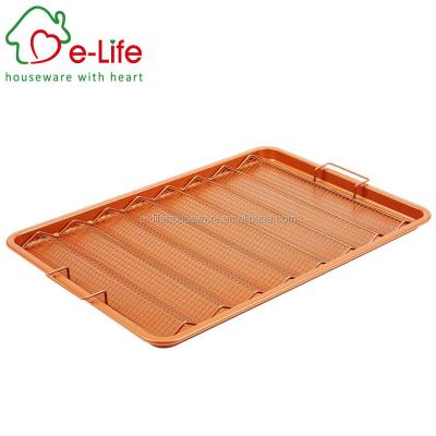 China Elife Sustainable Copper Non-Stick Bacon and Roasting Set for sale