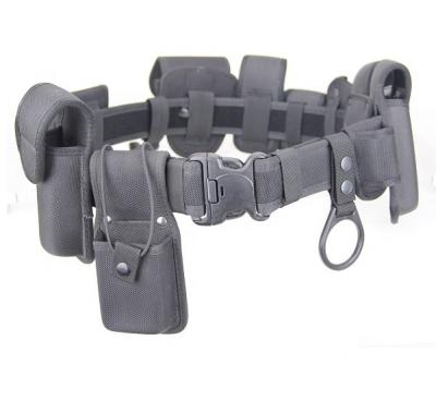 China 1680D Black Ballistic Nylon Or 1000D Black Nylon Police Security Tactical Belt With Accessory Pouches for sale