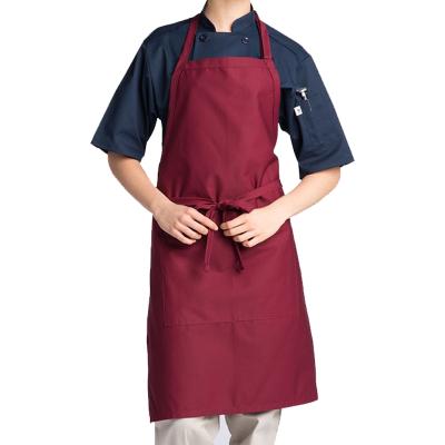 China Customized Printed Or Embroidered Comfortable Chef Uniform Luxury Unisex Cotton Polyester Kitchen Apron for sale