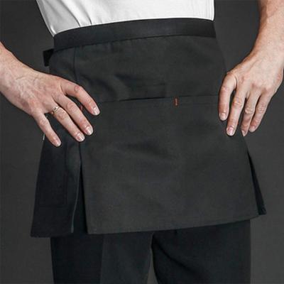 China Heavy Duty Kitchen Restaurant Split Waist Aprons With 3 Big Pockets For Women Men for sale