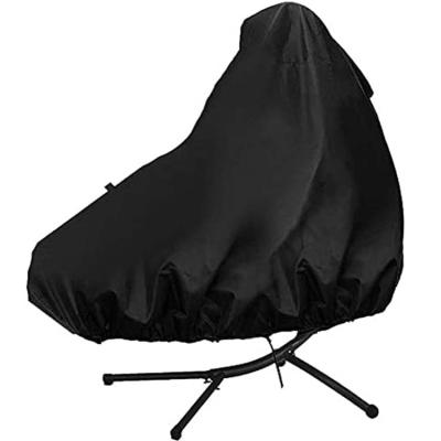 China Protect Furniture Black Waterproof Oxford Furniture Cover Hanging Lounge Chair Cover for sale