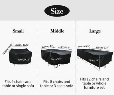 China Durable Outdoor Sectional Furniture Set Covers Table Chair Sofa Cover Waterproof Garden Furniture Cover for sale